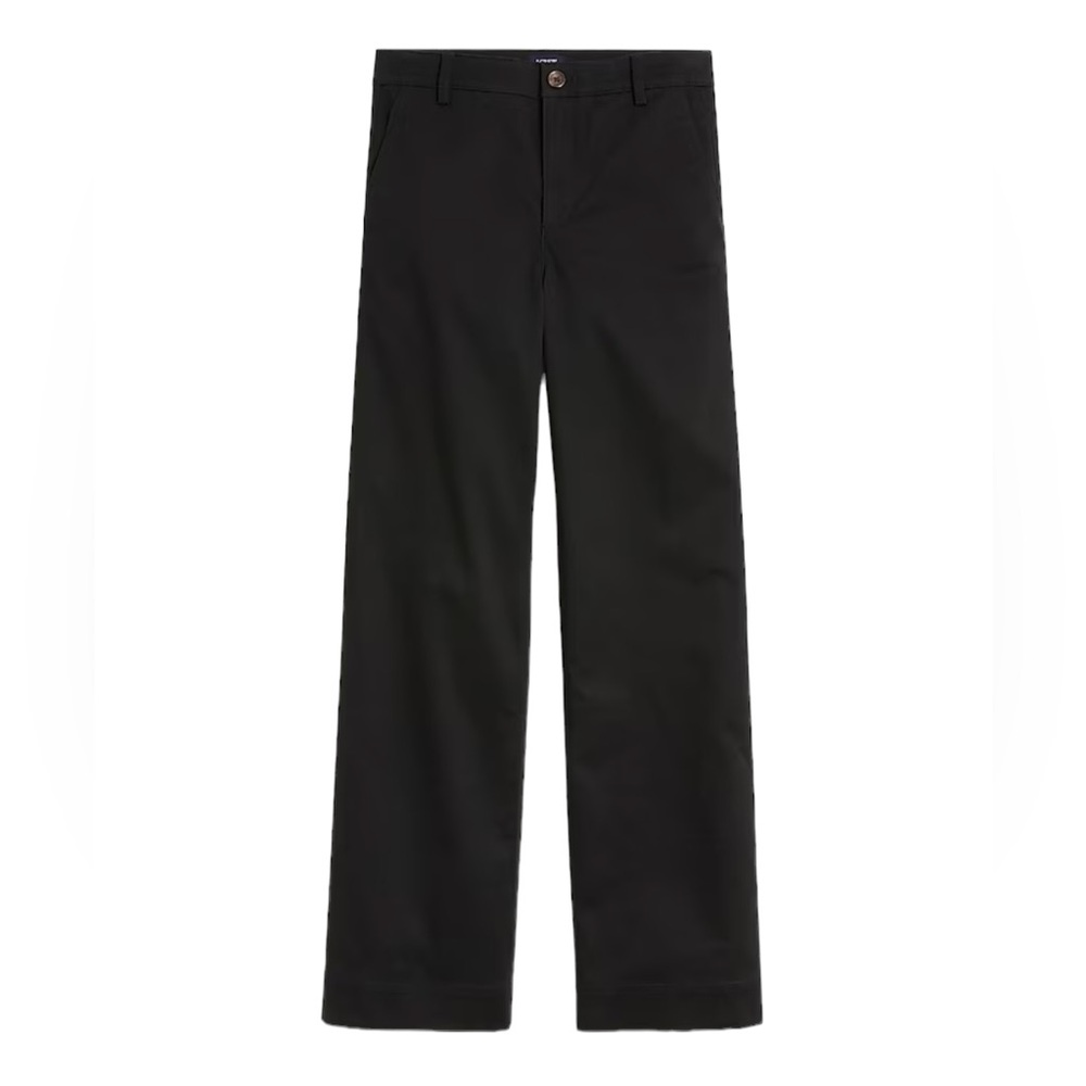 J.Crew Factory The Wide-leg Chino Pants in Black